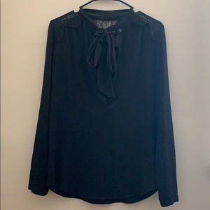 Black lace blouse